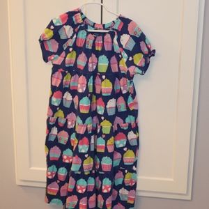 Garnet Hill Girls Green Cotton Everyday Dress